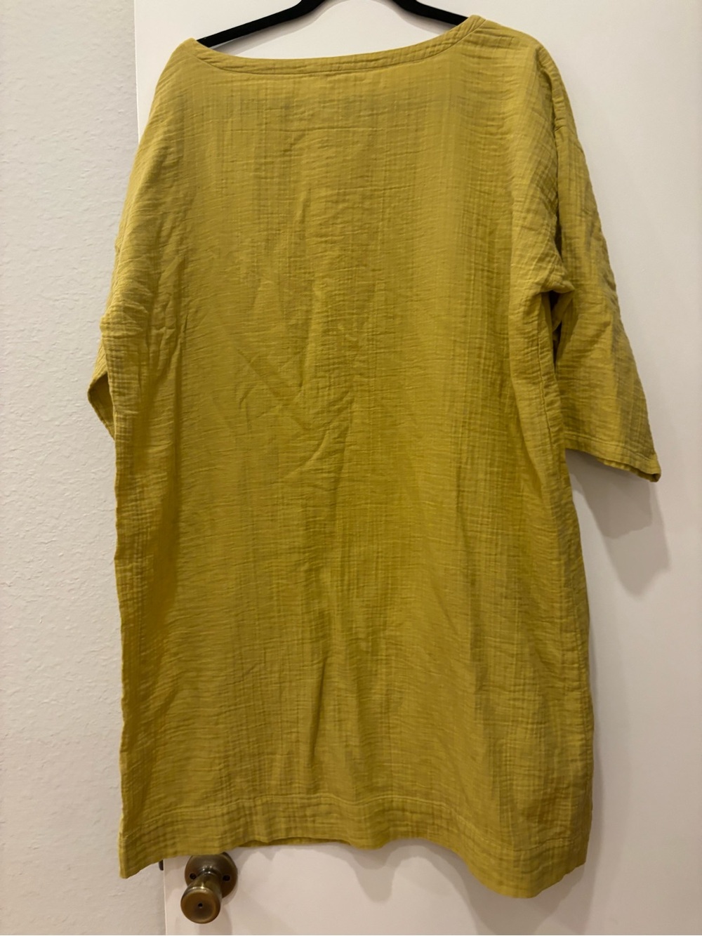 Eileen Fischer relaxed lightweight wide neck 100% organic cotton dress layering - Picture 2 of 4